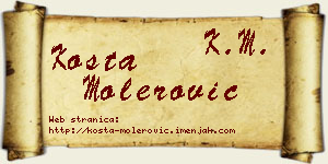 Kosta Molerović vizit kartica